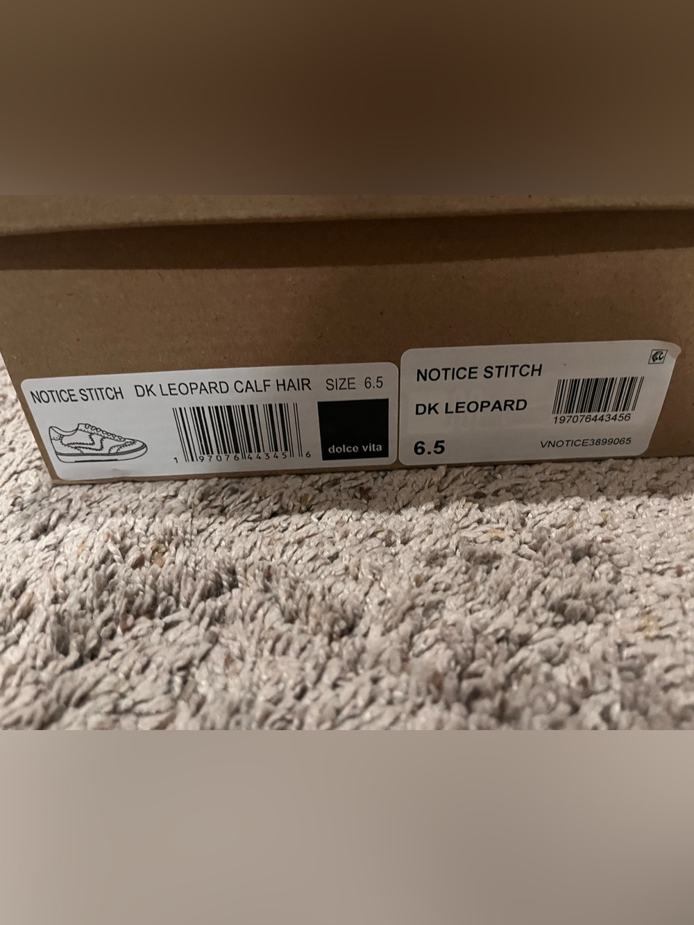 Dolce Vita Notice stitch calf hair sneaker sz 6.5 - Picture 5 of 5